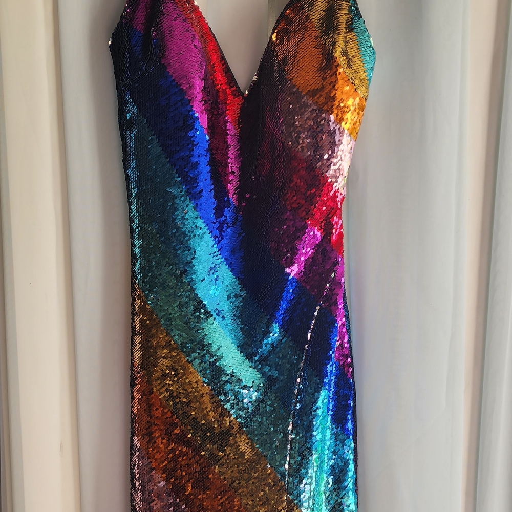 Jovani Multicolor Sequin Prom Dress